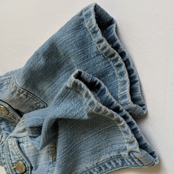 vintage old navy light wash straight leg denim jeans 6-12 months baby girl - Picture 9 of 9